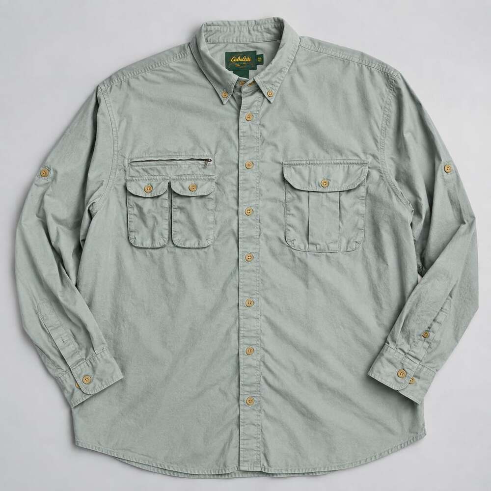 Winchester Mens Med - Large Cotton Shirt Button Long Sleeve Shooting Hunting Gun